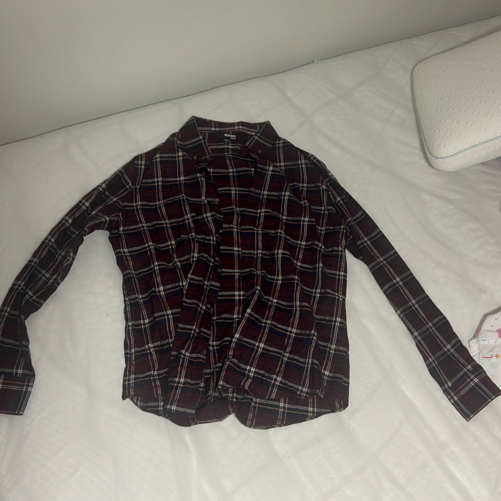 Murano Slim Fit plaid shirt